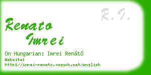 renato imrei business card